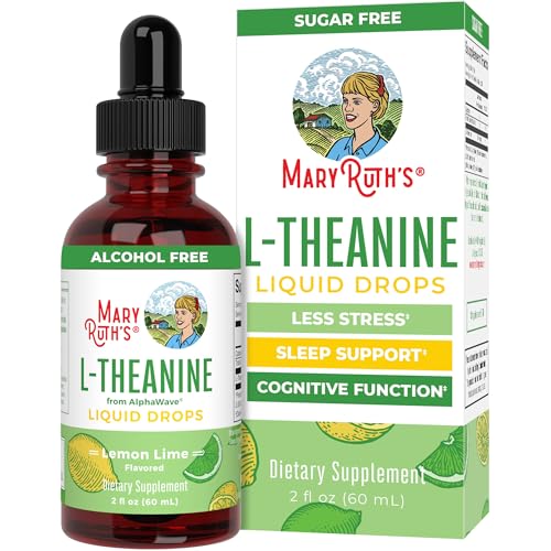 MaryRuth's L Theanine 200mg Liquid Drops | Mood Support for Adults & Kids | Focus Supplement | Natural Sleep Support | Vegan | Non-GMO | Gluten Free | 30 Servings