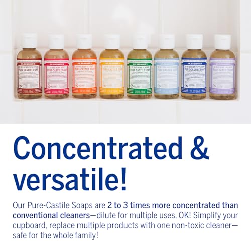 Dr. Bronner's Magic Soap-Pure-Castile Liquid Soap (2 Ounce, Variety Gift Pack)- Regenerative Organic Certified Oils, 18-in-1 Uses: Body, Hair, Laundry, Pets & Dishes, Concentrated, Vegan, Non-GMO