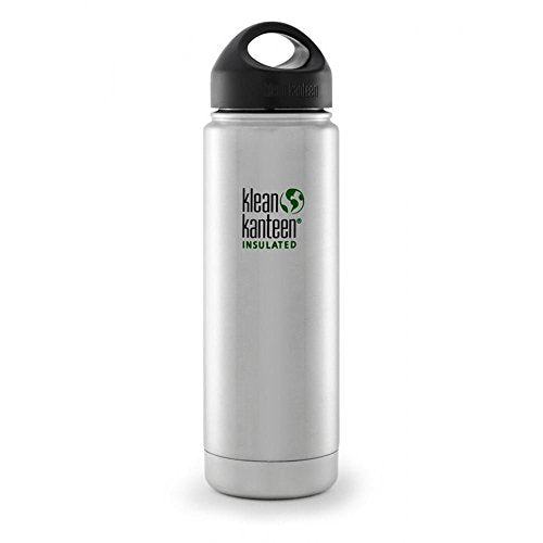 Klean Kanteen Wide Mouth Double Wall Insulated Water Bottle with Loop Cap