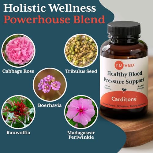 ruved Carditone, Doctor-Formulated, All-Natural Ayurvedic Herbal Supplement, Trusted for Over 30 Years, 30 Vegetarian Caplets