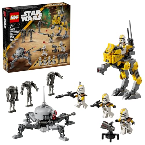 LEGO Star Wars 327th Star Corps Clone Troopers Battle Pack Building Toy - Pretend Play Set for Boys & Girls, Ages 7+ - Collectible Model Kit & Kids Room Decor - Gift Idea for Birthdays - 75431