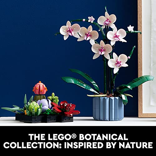 LEGO Botanicals Orchid - Artificial, Fake Indoor Flowers Building Set for Home, Kitchen, Desk Decoration, Adults Ages 18+ - Gift for Birthdays - 10311