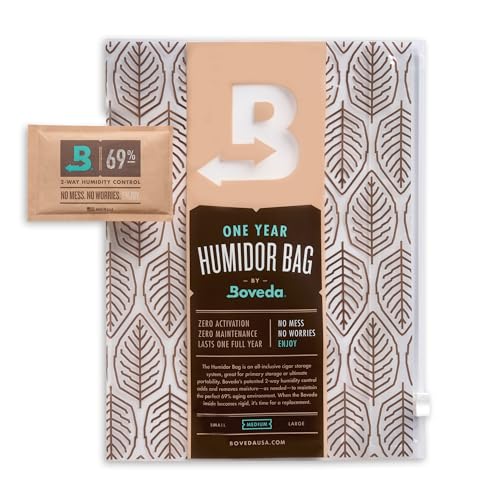 Boveda Portable Travel 2-Way Humidity Resealable Bag – Waterproof & Dustproof - Preloaded with 69% RH Pack - Patented Technology – Medium Storage For 15 Items – 1 Count