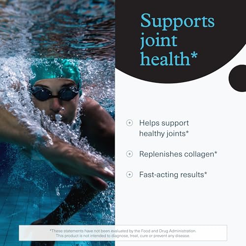 Youtheory Men's Joint Collagen with 18 Amino Acids - Premium Collagen for Men - Joint Support Supplement with Boswellia Extract, Ginger & Black Pepper* - Dairy, Soy & Gluten Free - 120 Tablets