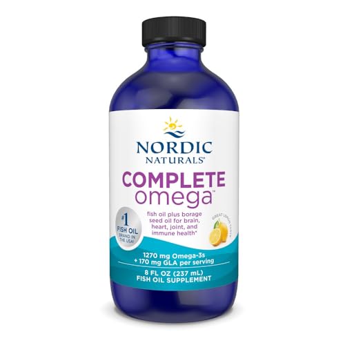Nordic Naturals Complete Omega, Lemon Flavor - 8 oz - 1270 mg Omega-3 - EPA & DHA with Added GLA - Healthy Skin, Cognition, Positive Mood - Non-GMO - 48 Servings