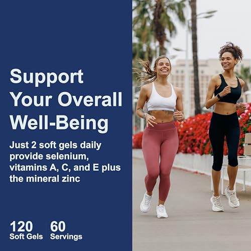Carlson - ACES + Zn, Vitamins A, C, E + Selenium & Zinc, Cellular Health & Immune Support, Antioxidant, 120 Softgels