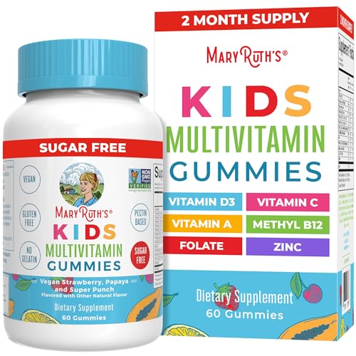 MaryRuth Organics Kids Vitamins | Multi | Sugar Free | 2 Month Supply | Kids Multivitamin Gummies for Ages 2+ | Vegan | Only 1 Gummy a Day | 60 Count