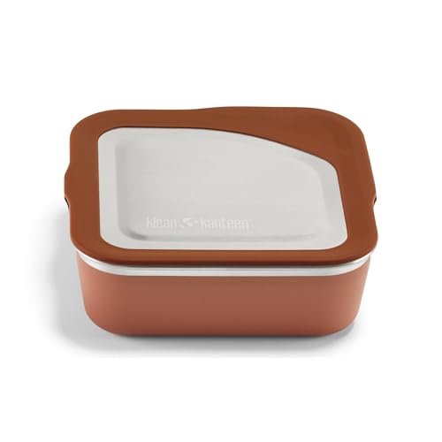 Klean Kanteen Rise Food Box - Meal - Reusable Food Container for Meal Prep, Lunch & More - Stainless Steel Construction - Dishwasher Safe - Autumn Glaze, 34 oz