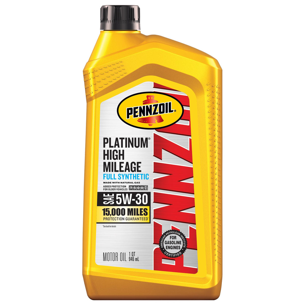Pennzoil Platinum High Mileage Full Synthetic 5W-30 Motor Oil 1 Quart 550042728