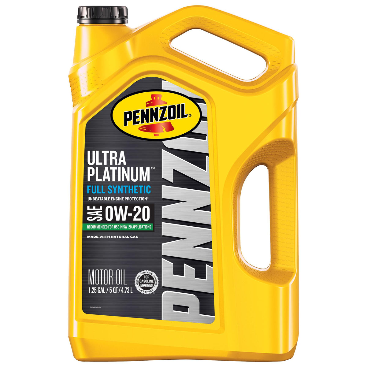 Pennzoil Ultra Platinum Full Synthetic 0W-20 Motor Oil 5 Quart 550045193