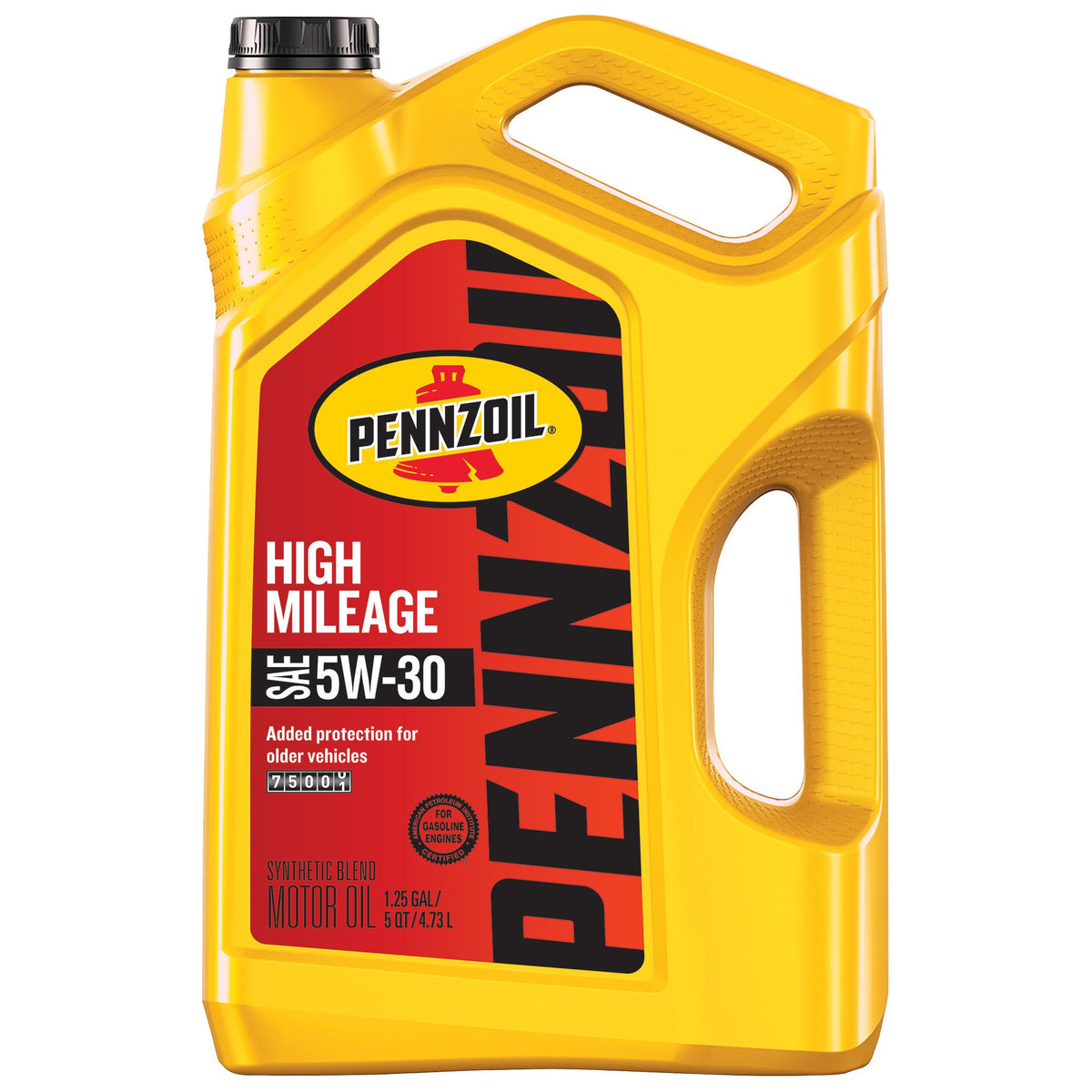 Pennzoil High Mileage Synthetic Blend 5W-30 Motor Oil 5 Quart 550045218