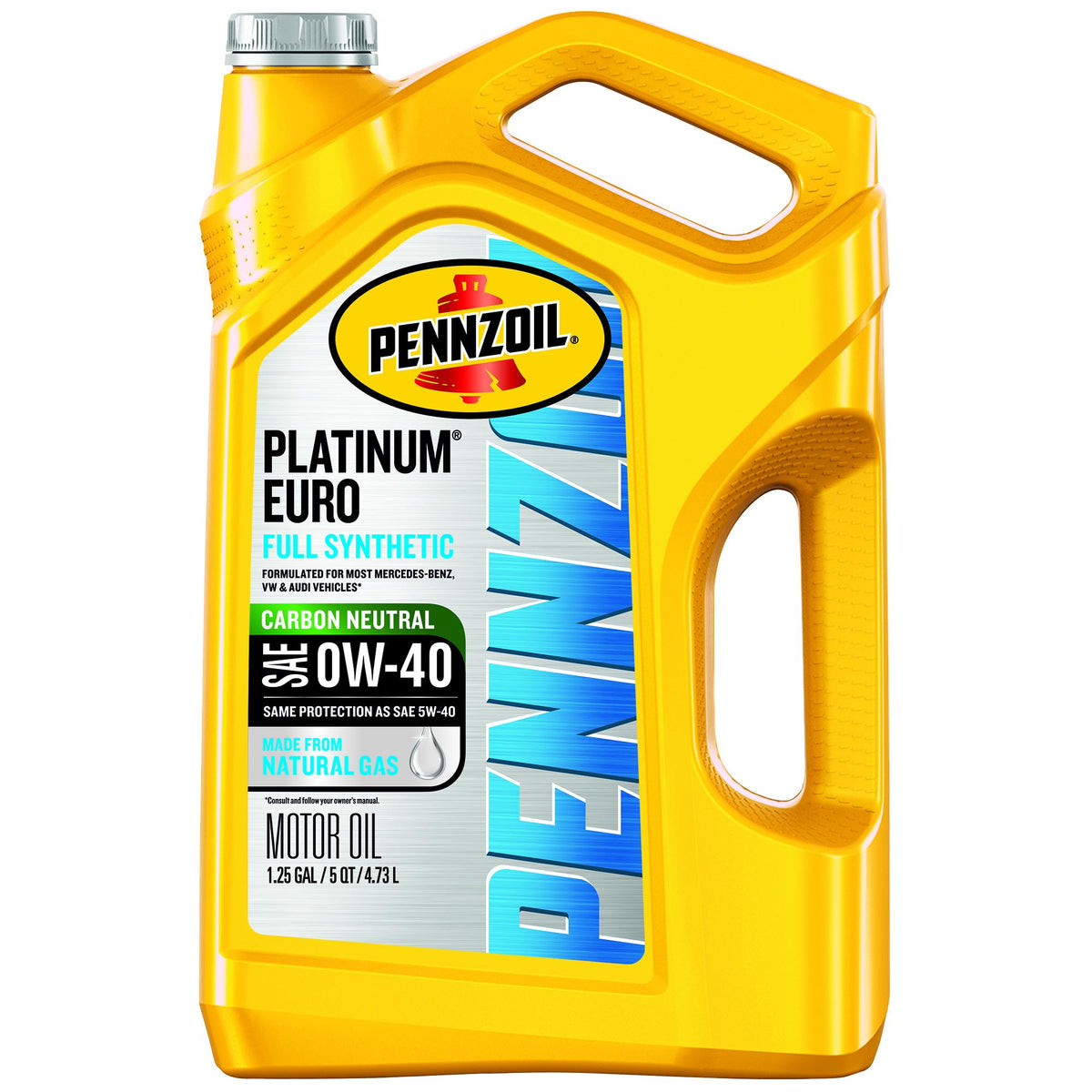 Pennzoil Platinum Euro Full Synthetic 0W-40 Motor Oil 5 Quart 550051111
