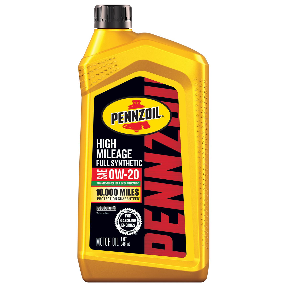 Pennzoil Full Synthetic High Mileage 0W-20 Motor Oil 1 Quart 550069989