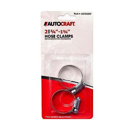 Carbon Housing Hose Clamp, 1/2" Band, 3/4" to 1-3/4" Range (2-Pack)