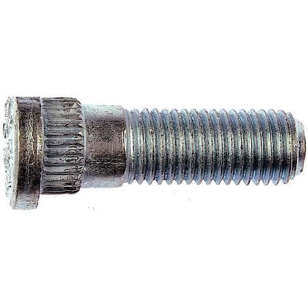Wheel Stud: Serrated Stud with Clip Head, M12-1.50 Thread Size, RHT, 1 Pack