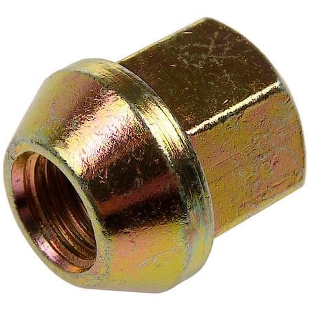 Wheel Lug Nut: M12-1.50 Thread, Conical 60, Bulge, 0.906" Length, Zinc, 1 Pack