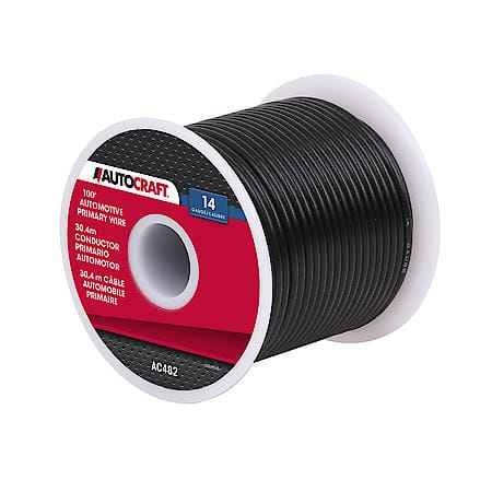 Automotive Primary Wire, 14 Gauge, Black, 100 Ft