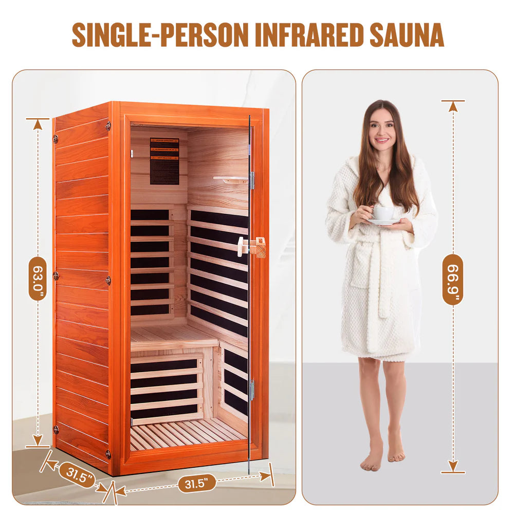Outexer HK5 Indoor Infrared Sauna for 1 Person | Compact & Smart