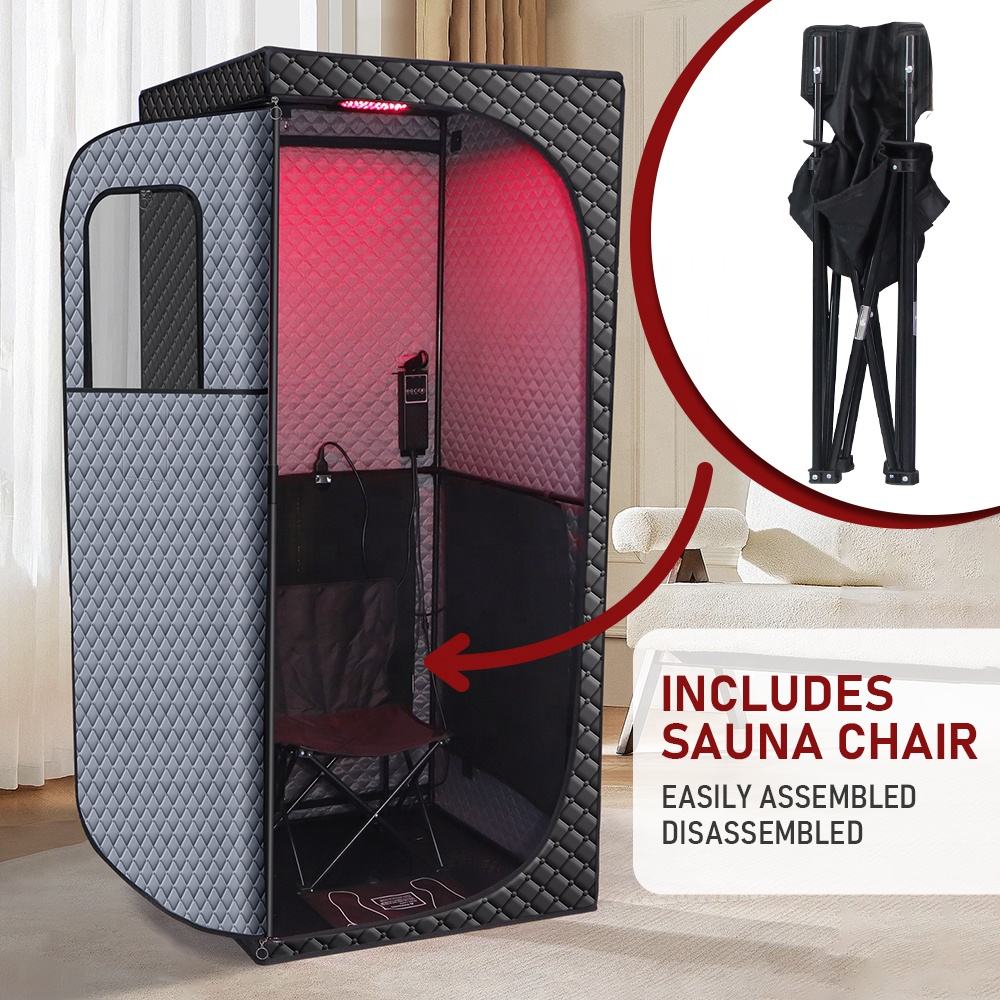 Indoor Portable Far Infrared Sauna Tent Dry Steam Sauna Tent Single Infrared Folding Dry Wet Sauna at Home