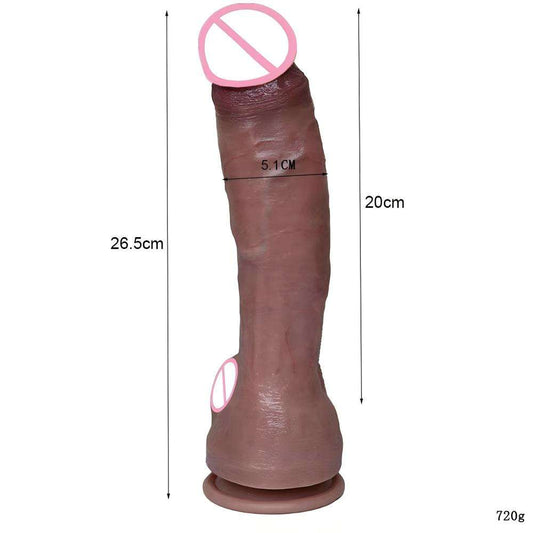 Skin-Feel Dildo,Silicone Huge Penis with Suction Cup Women G-Spot Anal Stimulation Adult Sex Toy