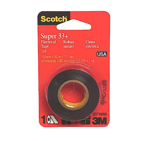 Scotch Super 33+ Electrical Tape - Professional grade - 3/4" wide