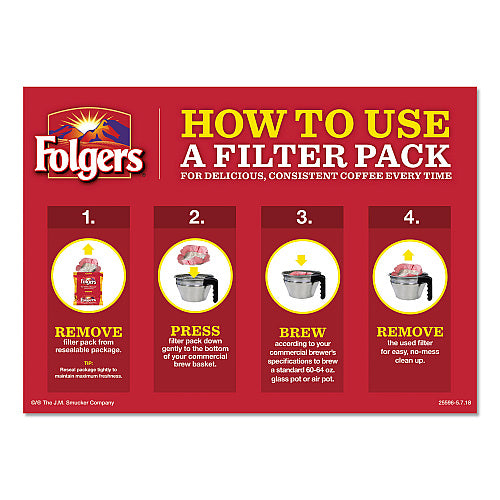 Folgers Coffee Filter Packs, Regular, 1.05 oz Filter Pack, 40/Carton