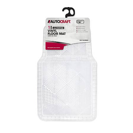 Floor Mat, Vinyl, All-Purpose, Clear
