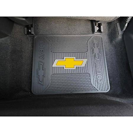 Chevy Elite Utility Mat: Black with Yellow Bowtie, Rubber, Universal, 1 Pack