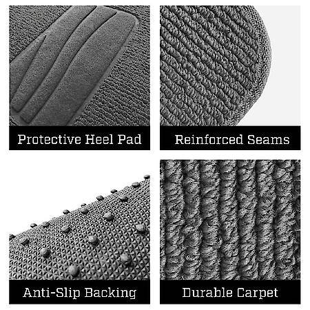 Car and SUV Floor Mat, Grey Carpet, All-Season, Universal, 4 Piece