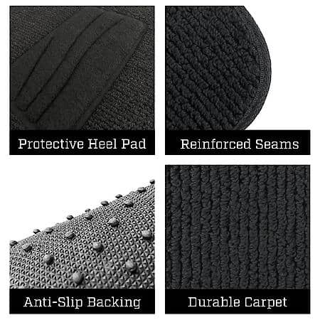 Car and SUV Floor Mat, Black Carpet, All-Season, Universal, 4 Piece