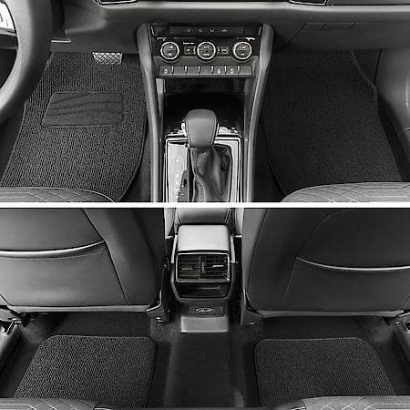 Car and SUV Floor Mat, Black Carpet, All-Season, Universal, 4 Piece