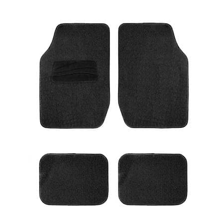 Car and SUV Floor Mat, Black Carpet, All-Season, Universal, 4 Piece