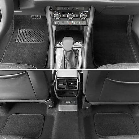 Car and SUV Floor Mat, Black Carpet, Universal, 4 Piece
