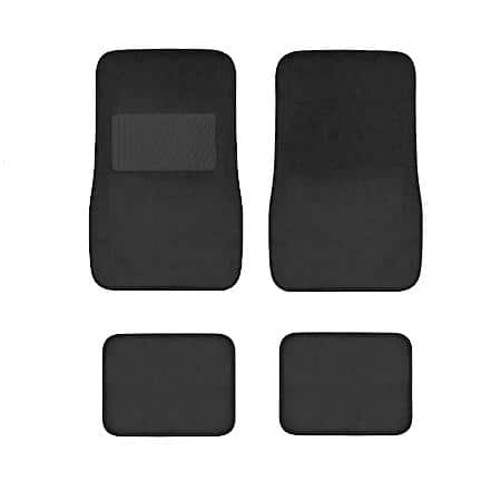 Car and SUV Floor Mat, Black Carpet, Universal, 4 Piece