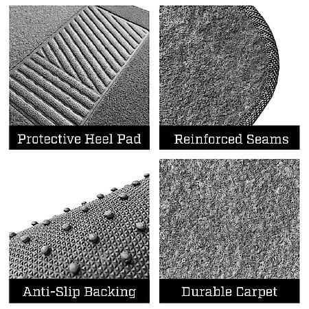 Car and SUV Floor Mat, Grey Carpet, Universal, 4 Piece