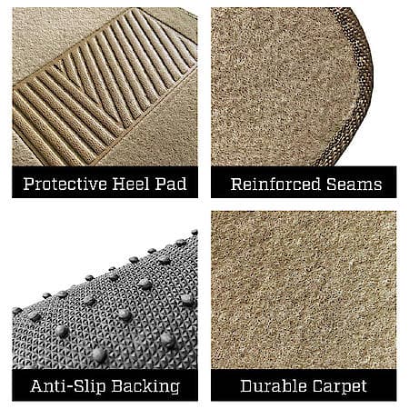 Car and SUV Floor Mat, Tan Carpet, Universal, 4 Piece