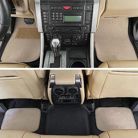 Car and SUV Floor Mat, Tan Carpet, Universal, 4 Piece