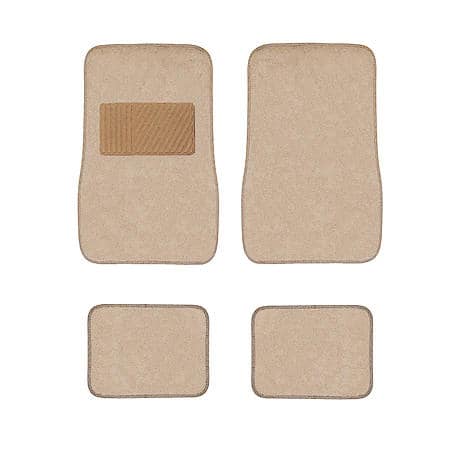 Car and SUV Floor Mat, Tan Carpet, Universal, 4 Piece