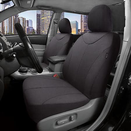 AutoCraft Seat Cover: Black, Waffle, Low Back, Breathable, Universal, 2 Pack
