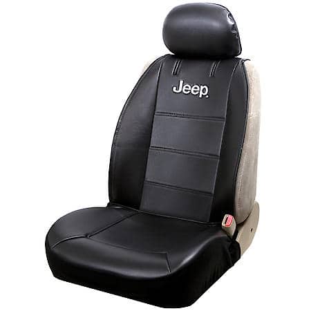 Jeep Seat Cover Set: Universal Sideless Front Seat Cover, Black, 3-Piece