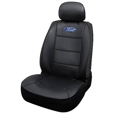 Ford Seat Cover Set: Universal Sideless Front Seat Cover, Black, 2-Piece