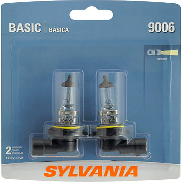 SYLVANIA - 9006 Basic - Halogen Bulb for Headlight, Fog, and Daytime Running Lights (Contains 2 Bulb)