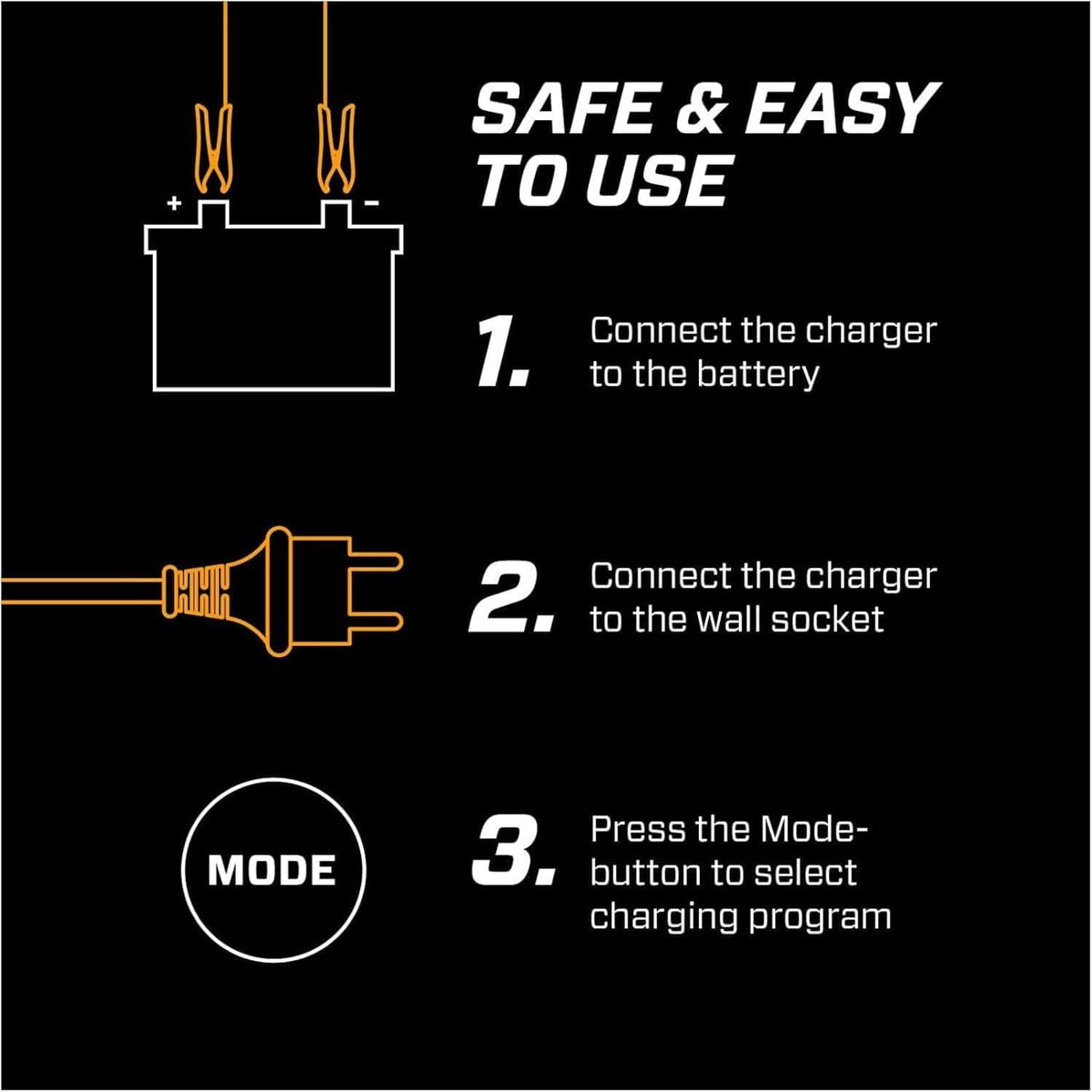 C-Tek MXS 5.0 Fully Automatic 12V Battery Charger and Maintainer 4.3 Amp for Cars Trucks Motorcycles and RVs | 40-206