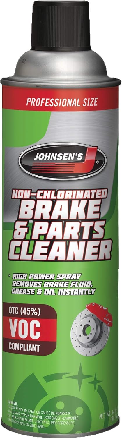 Johnsen's 2417-12PK OTC Compliant Non-Chlorinated Brake Cleaner - 14 oz., | Fast-drying formula removes grease, oil, and brake dust from calipers, rotors, pads, and drums