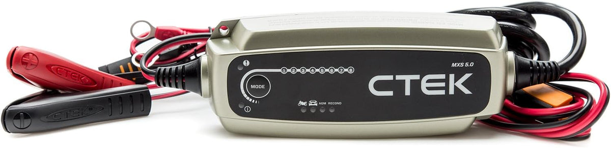 CTEK (40-206) MXS 5.0-12 Volt Battery Charger and Maintainer and (56-382) Indicator Eyelet