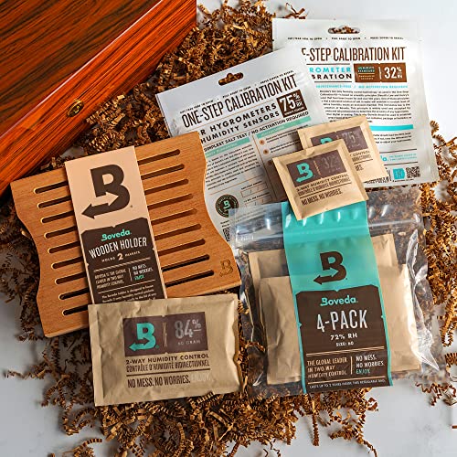 Boveda for Cigars | One-Step Calibration Kit | Preloaded with 75% RH Humidity Control Pack | Precise Salt Test for Digital and Analog Hygrometers and Humidity Sensors | 1-count