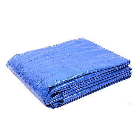 Tarp, Heavy-Duty, 8' x 10', blue, Polyethylene, Universal, 1 Pack, Waterproof, UV Treated