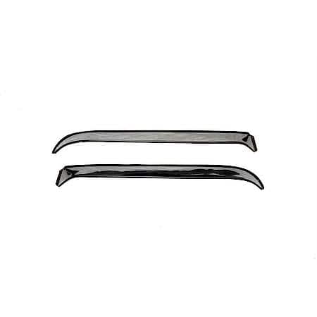 Ventshade Window Visors, Outside Mount, Stainless Steel Finish, Front, 2 Pc