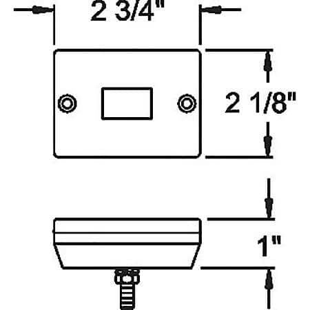 Amber stud mount marker/clearance light with built-in reflector