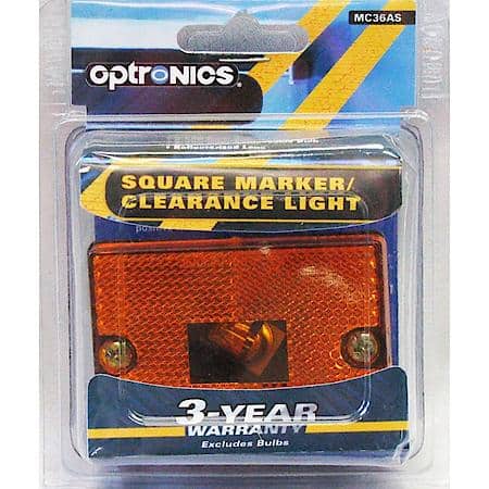 Amber stud mount marker/clearance light with built-in reflector